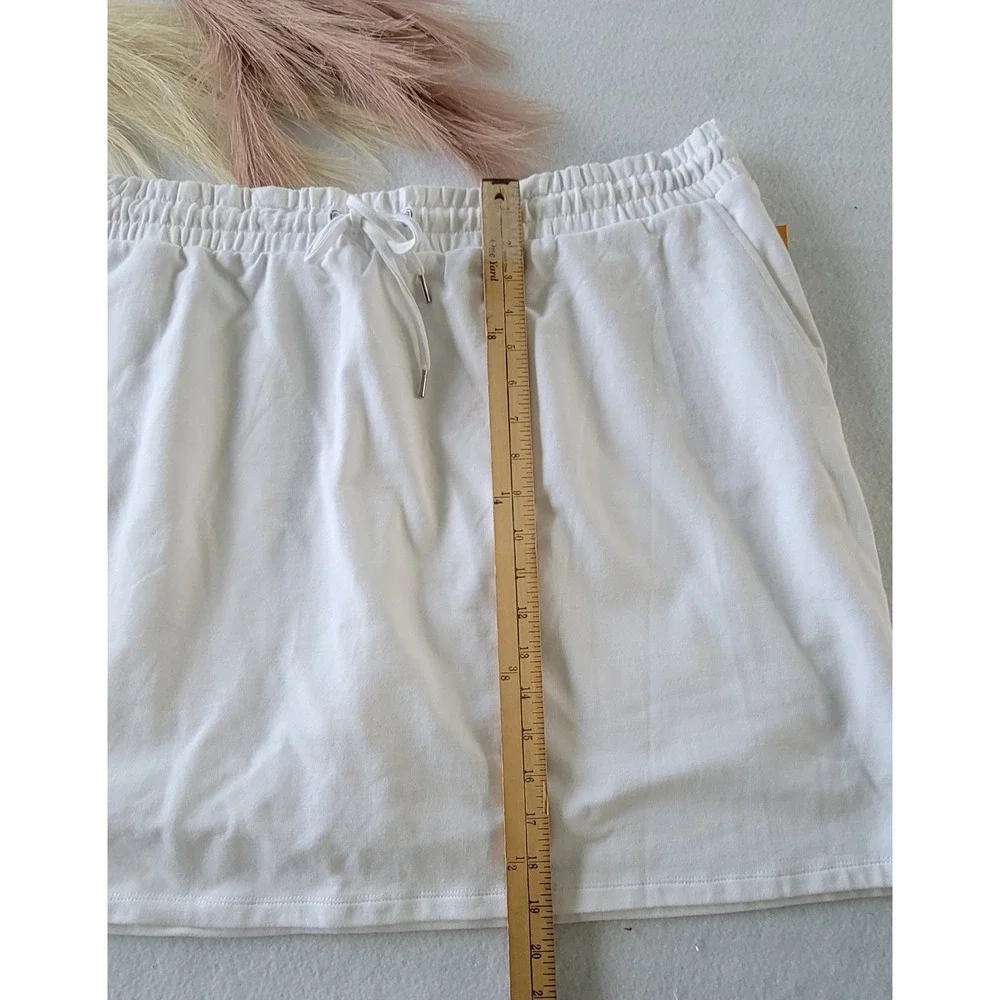 Ruby Rd. Skort Skirt White Cotton Stretch Drawstring Must Haves 3X‎
